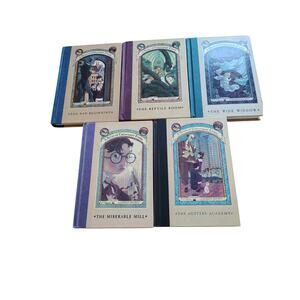 A Series Of Unfortunate Events Book Lot 1 - 5 Lemony Hardcover